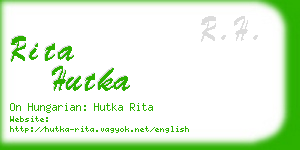 rita hutka business card